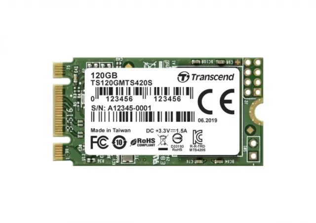 Transcend M.2 SATAIII 120GB, 2242, B+M Key, TLC