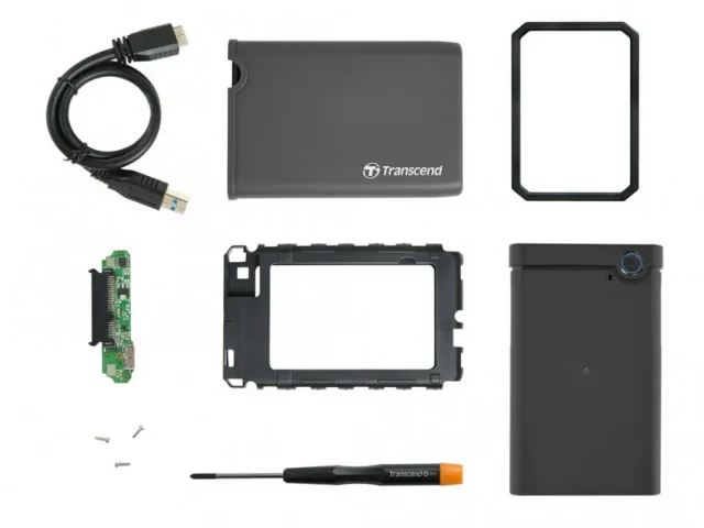 Transcend TS0GSJ25CK3 SSD/HDD Eksterno kućište za 2.5” hard disk, USB 3.0, Rubber housing