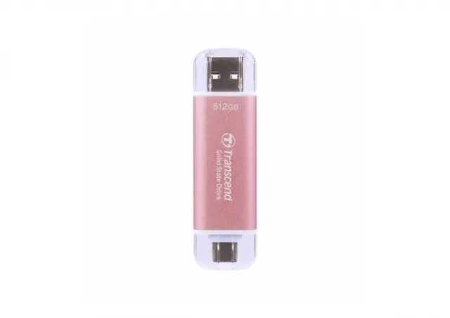 Transcend TS512GESD310P 512GB, Portable SSD, ESD310P, USB 10Gbps, Type C/ A, Pink