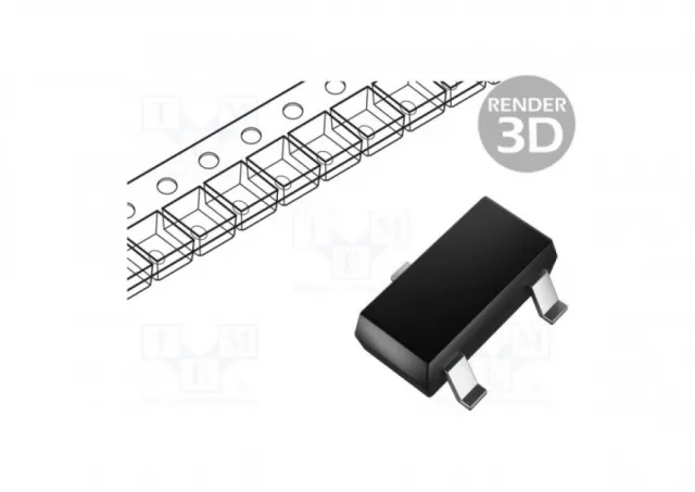 Tranzistor PNP -30V 1.5A 0.5W Hfe=100-320 SOT89