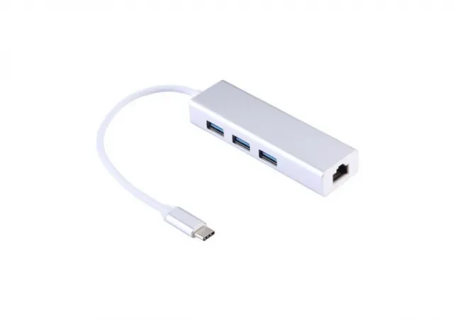 Type C HUB 4u1 RJ45 Gigabit LAN + 3*USB 3.0   11-475
