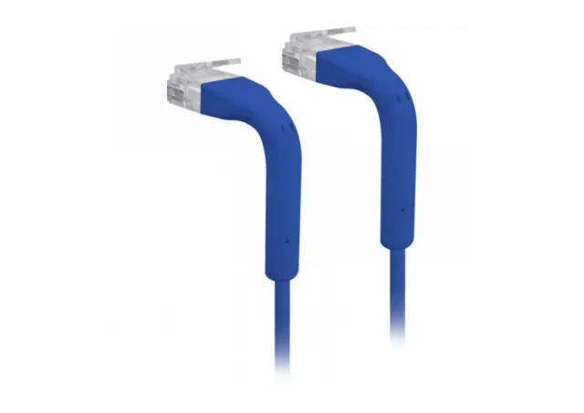 Ubiquiti UniFi Patch Cable U-Cable-Patch-RJ45-BL Ultra-thin patch cable with bendable boots designed for installation flexibility, 3 mm outer diameter,  0.1m, Blue