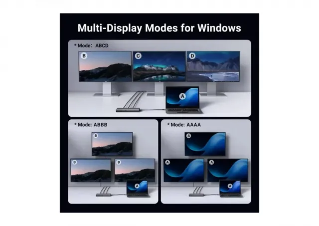 UGREEN 8 u 1 USB C Docking Stanica sa Dvostrukim Monitorom






