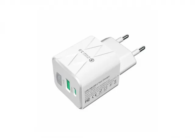 Univerzalni brzi punjač 1xPD Type-C + 1xQC USBP370