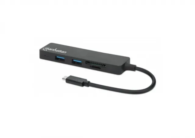 USB-C HUB 3port Manhattan 164948 3.2 G1/5Gbps/CR/Crni