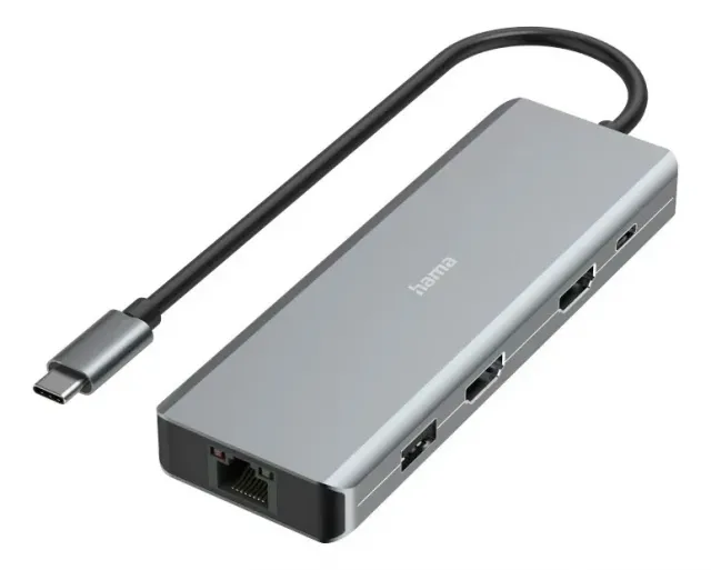 USB-C Hub, 9 portova, 2 x HDMI, USB-A, USB-C, LAN