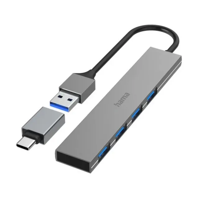 USB Hub 4 porta, USB 3.2, 5 Gbit/s+ USB-C adapter  ultra tanak