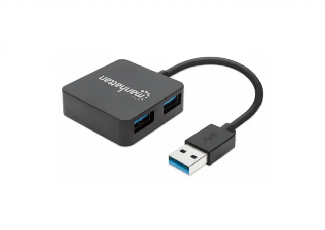 USB HUB 4port Manhattan 162296 3.2 G1/5Gbps/Crni