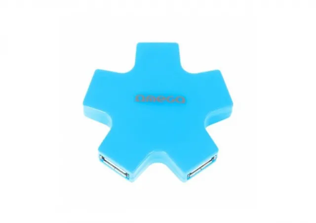USB HUB Omega OUH24SBL star plavi