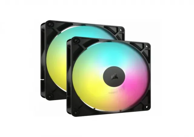 Ventilator CORSAIR RS140 ARGB/140mm/dual pack/crna