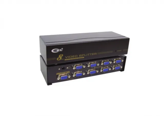 VGA spliter CKL-108A 1-IN/8-OUT bandwidth 450MHz, 2048x1536p, extend the signal up to 75m