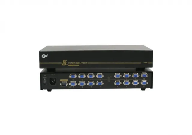 VGA spliter CKL-916B 1-IN/16-OUT bandwidth 450MHz, 2048x1536p, extend the signal up to 75m, rackmount 19"