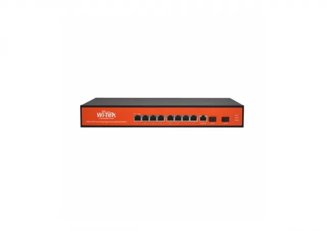 Wi-Tek WI-PMS310GF-UPS+ 8GE+2SFP Ports 24V-48V Mixed L2 Managed UPS No-Break PoE Switch with  8-Port PoE