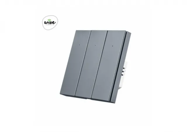 WISE pametni prekidač push 3t sivi, BLE WPM024