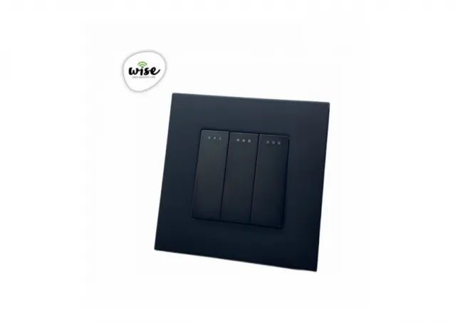 Wise Prekidač mehanički, 3 tastera, PVC mat panel PM8021