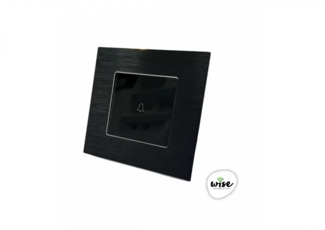 Wise Prekidač za zvono - aluminijumski panel crni