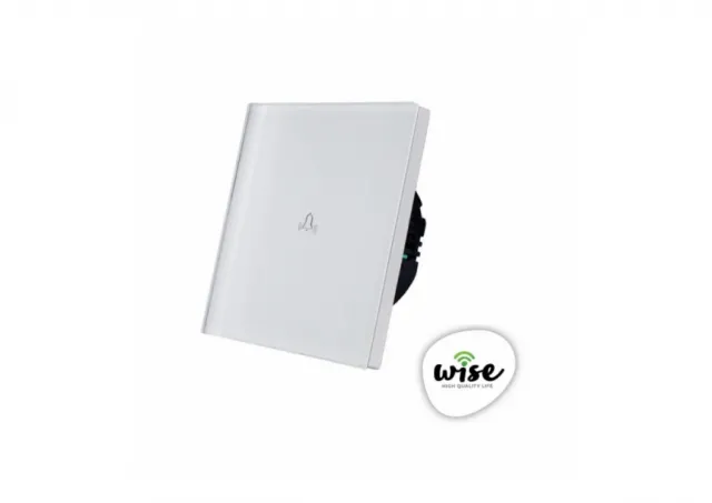 Wise Prekidač za zvono - stakleni panel beli