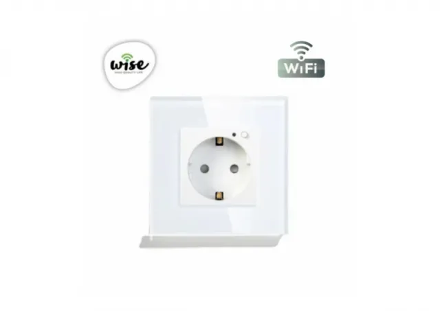 Wise Wifi pametna utičnica, ugradna - stakleni panel WU0001