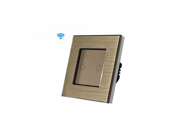 Wise Wifi pametni prekidač, 2 tastera, aluminijumski panel krem