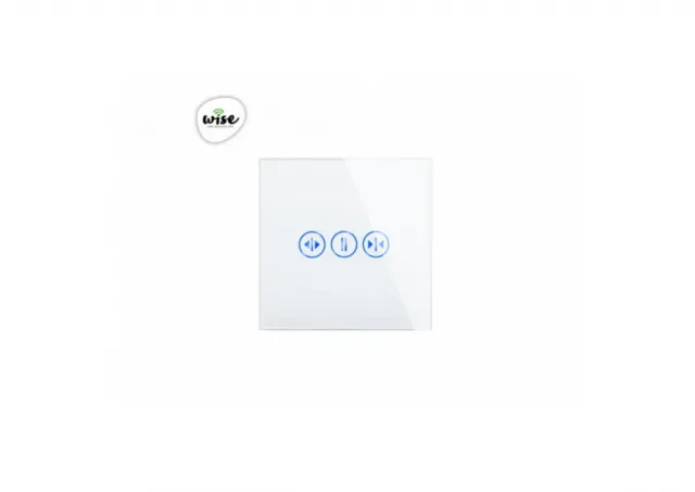 Wise Wifi pametni prekidač za roletne, zavese - stakleni panel beli