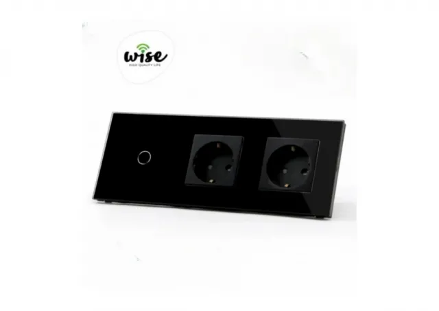 Wise Wise modularni set prekidač (1 taster) + 2 utičnice