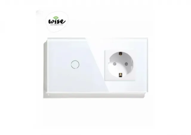 Wise Wise modularni set prekidac 1 taster+utičnica