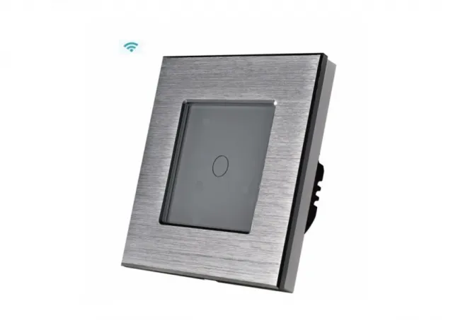 Wise Wise naizmenični prekidač, 1 taster - aluminijumski panel