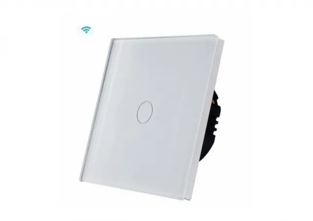 Wise Wise naizmenični prekidač, 1 taster - stakleni panel