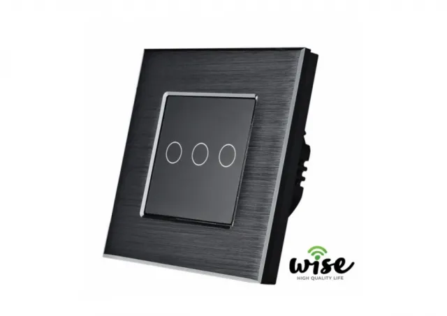 Wise Wise naizmenični prekidač, 3 tastera- aluminijumski panel