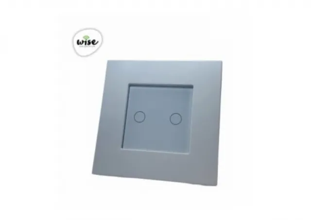 Wise WISE Prekidač na dodir - 2 tastera, PVC mat panel beli