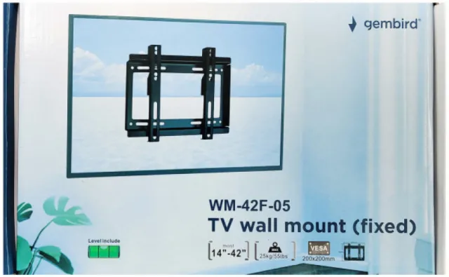 WM-42F-05 ** Gembird fiksni VESA max 20x20cm 15-42 max 25kg (250) 43479