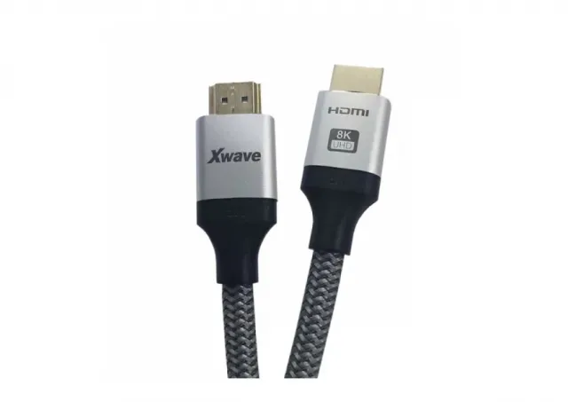 Xwave Kabl HDMI 2.1 8K 3m,HDR,upleten kabl,28+30AWG,golden plate,blister