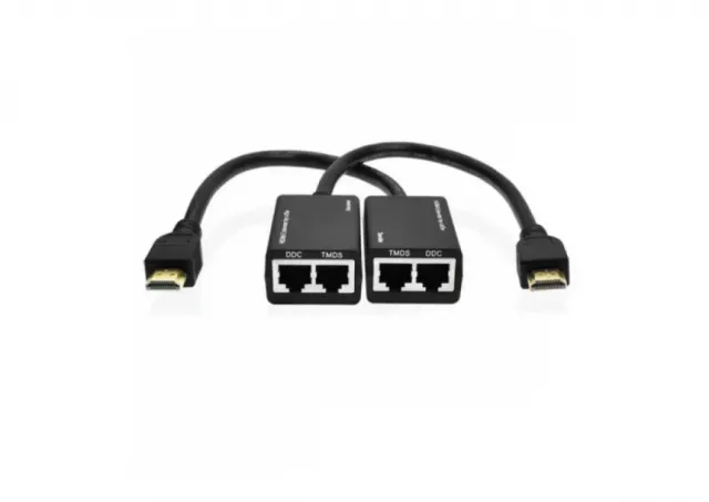 Xwave Konverter HDMI extender na RJ45 CAT5E-6 0.3m,2 kom