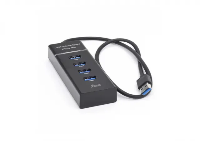 Xwave USB HUB 141 30cm,USB 4-port na USB3+3xUSB2.0