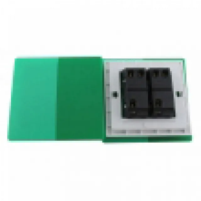 Zidni prekidač ART F serije, dvopolni, klasični i/ili naizmenični 250V - 10А, zelena Pantone paleta boja, model ARTF4