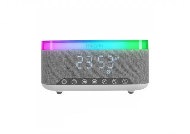 Zvučnik Mikado MD-W8 1200mah, 10W lampa/alarm/wireless punjač/sivi